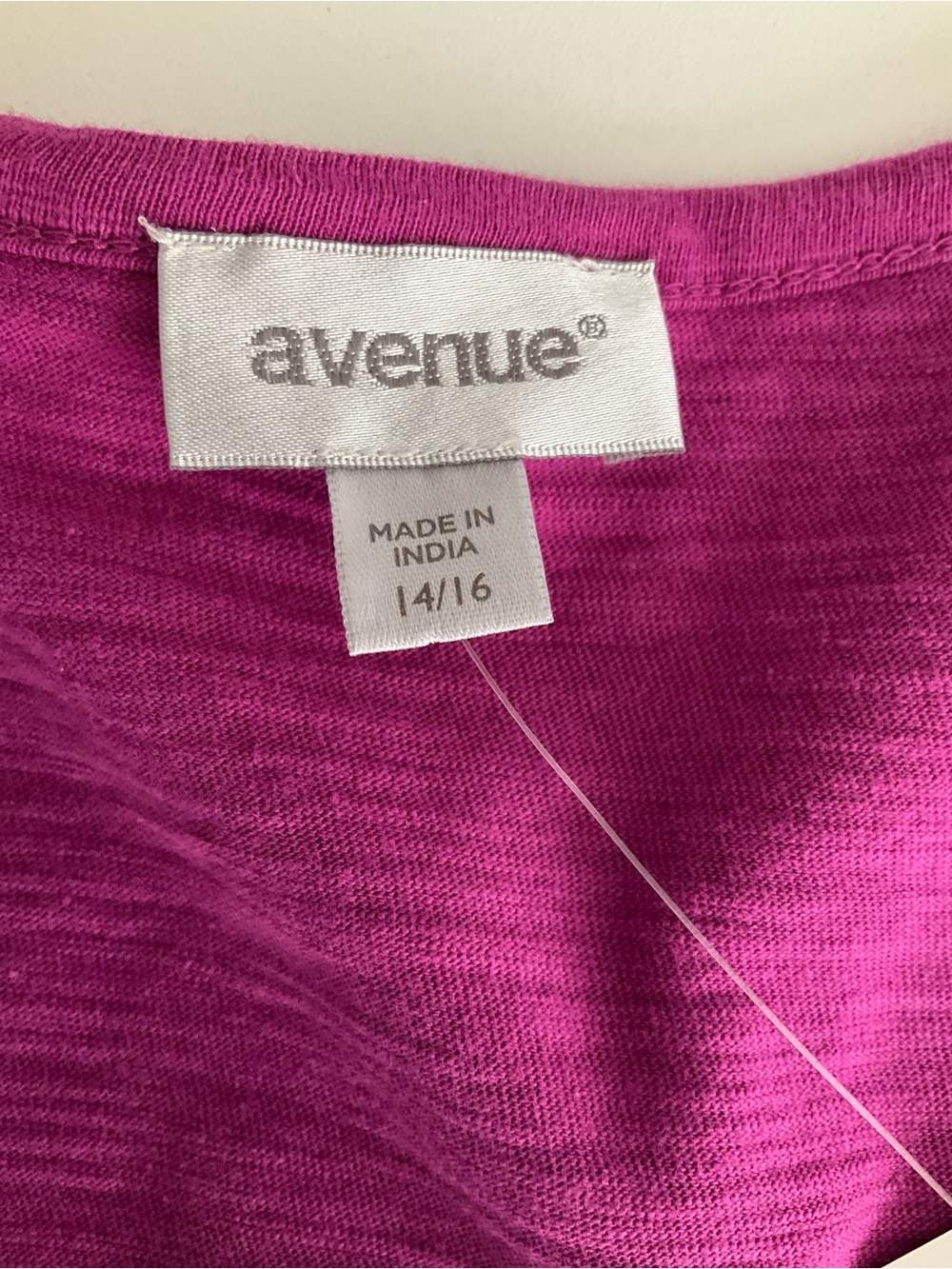 Avenue 14/16 Women's Fuchsia Crochet-Trim Scoop Neck Tunic NWT - Picture 5 of 8